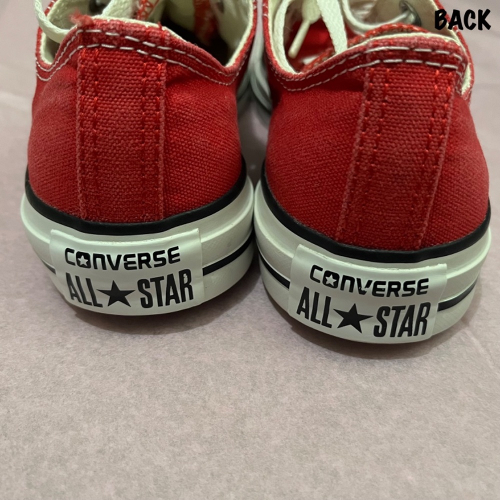 Converse Red & White Low Top Sneakers - Picture 3 of 5